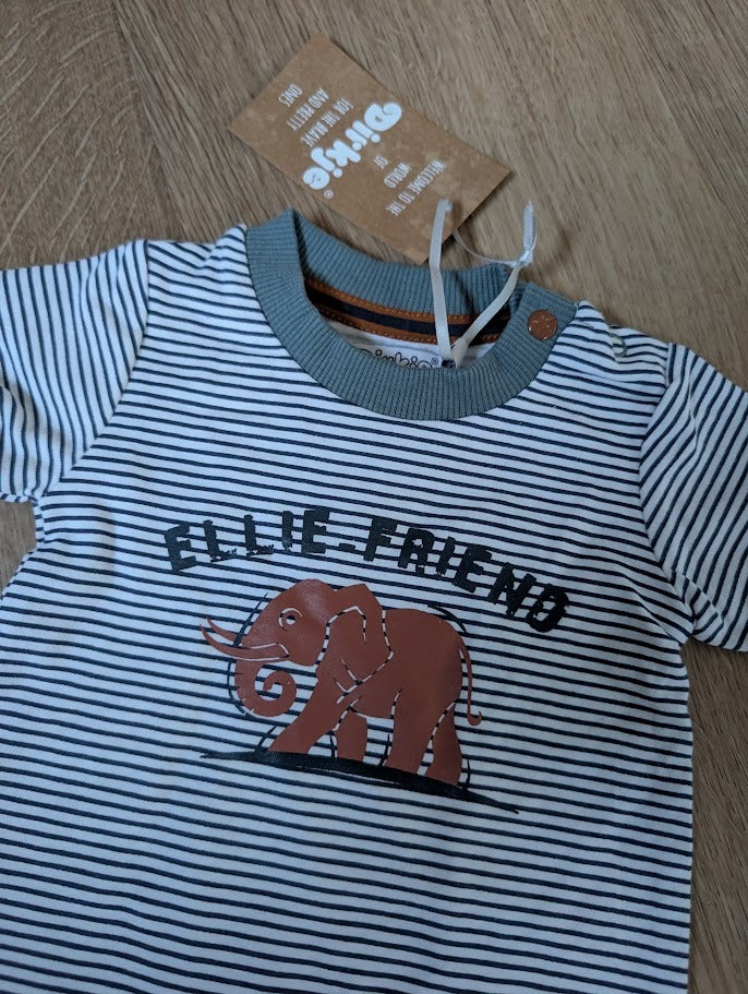 Dirkje blue stripe Ellie-friend playsuit close-up