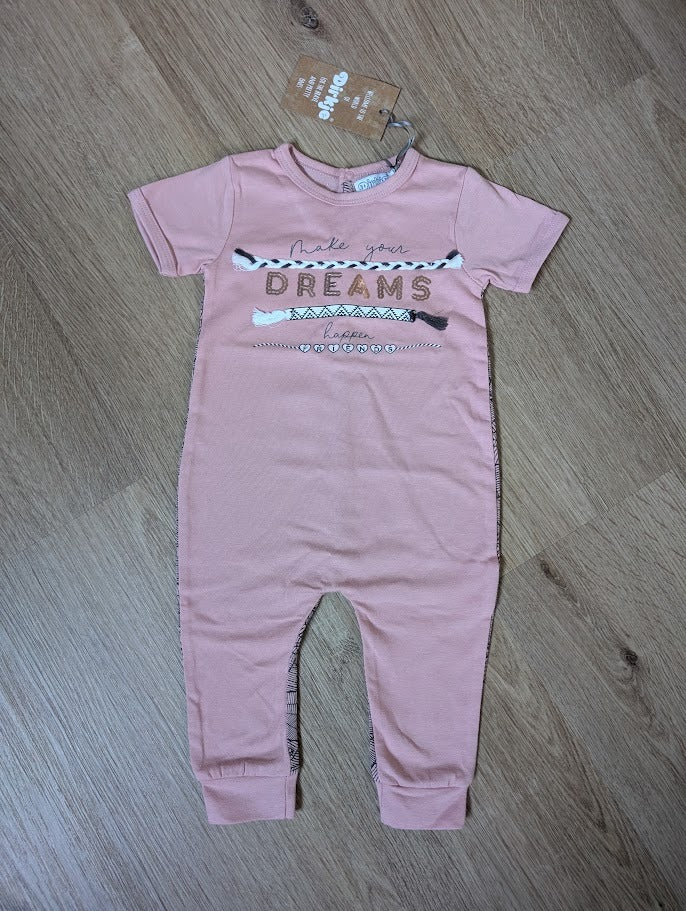 Dirkje old pink Make your dreams happen playsuit