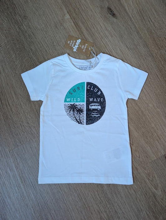 Dirkje white Surf Club Wild Wave t-shirt
