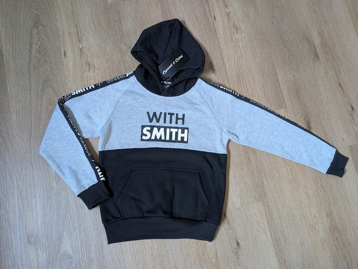 Squared & Cubed grey and black With Smith hooded sweater