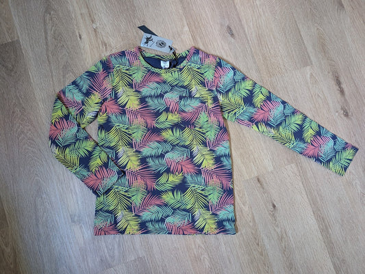 J. Mirano Jeans navy leaf print long-sleeve shirt