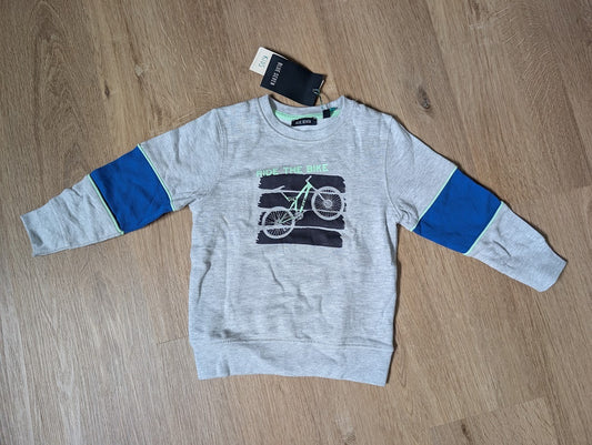 Blue Seven grey Ride the Bike sweater