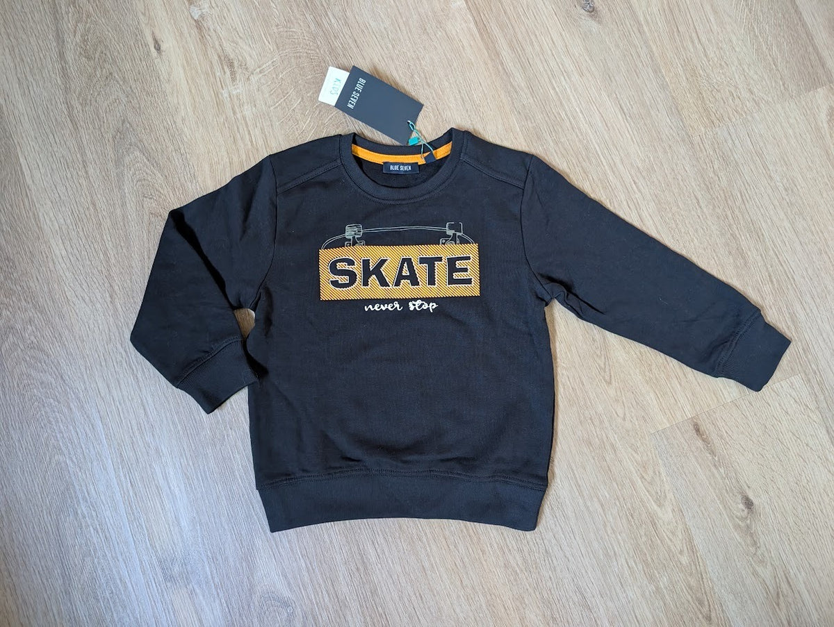 Blue Seven black Skate Never Stop sweater