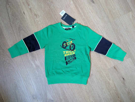 Blue Seven green Tricky Biker sweater