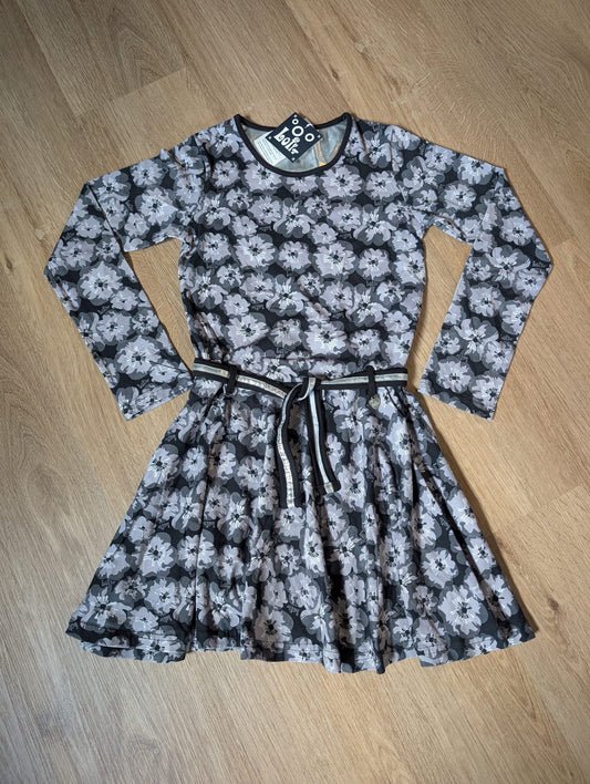 Lofff black blossom print long-sleeve girls' dress