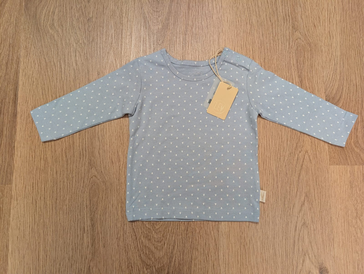 Levv grey long-sleeve shirt with dot pattern, EU size 62